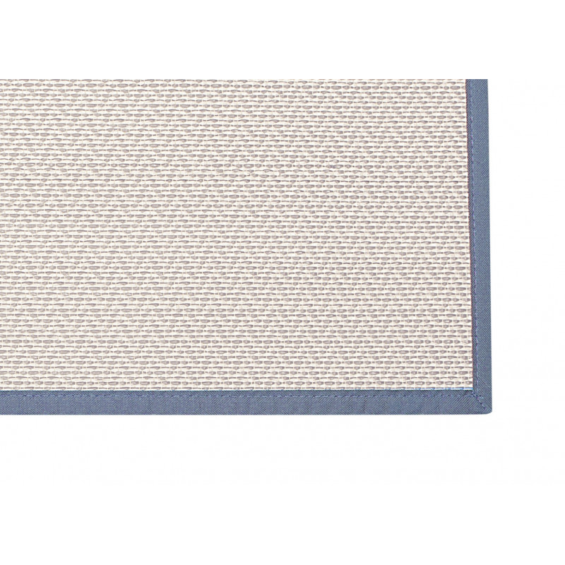 Tapis vinyle tissé blanc-gris avec ganse ELEGANT 60x90cm