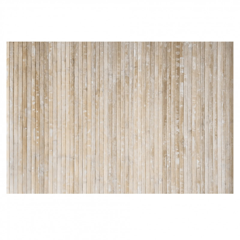 Tapis bambou antidérapant blanc craie ECODECO
