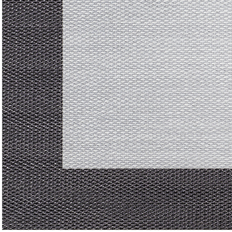 Tapis vinyle tissé avec bordure gris graphite LEBLON