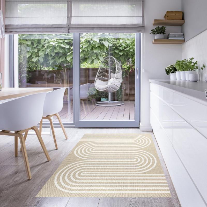 Tapis Vinyle Tissé Zen Blanc LEBLON